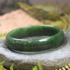 NZ Greenstone Bangle 67mm (BT544) Hapopo Pounamu