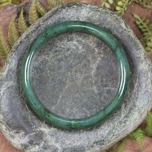 NZ Greenstone Bangle 63mm (BT590) Hapopo Pounamu