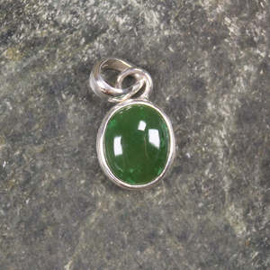 NZ Greenstone XSmall Sterling Silver Pendant (BM362) Hapopo Pounamu