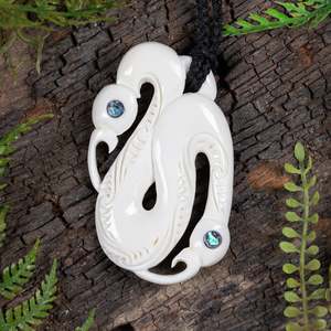 NZ Bone Medium Manaia Pendant (CA795)