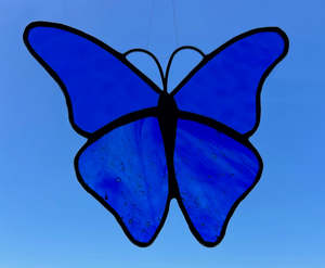 Individual: Stained Glass Blue Butterfly