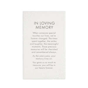 Individual: Splosh In Loving Memory Precious Quote Plaque