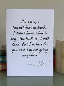 Cards: I'm sorry I haven't...