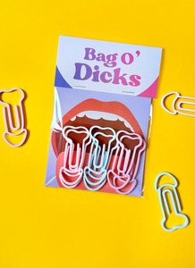 Accessories: Bag O' Dick Cockclips : Cotton Candy | Paperclips