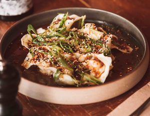 The grounds house made dumplings