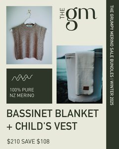 Products: Merino Bassinet Blanket & Child’s Vest Bundle – The Grumpy Merino