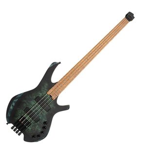 Bass Guitars: Cort Space 4 Headless Bass w/ Gig Bag – Star Dust Green (Shop Worn)