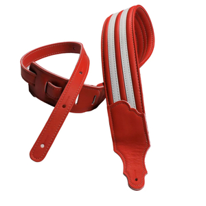 Franklin – 2.5″ Padded Hot Rod Guitar & Bass Strap – Red