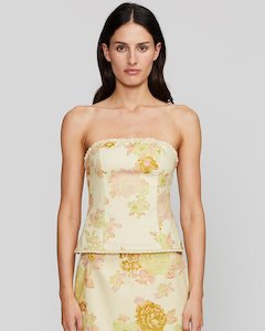 Top: OWNLEY Tara Fitted Bodice | Citrus Floral