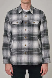 Womens Rollas: Men At Work Check Shacket | Black Check