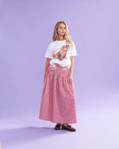 RUBY Trulli Skirt | Red Lilac Tartan