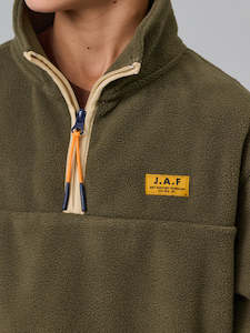 New Mens: J.A.F Mini Ranger 1/4 Zip | Khaki