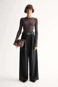 Elka Collective: ELKA COLLECTIVE Silia Knit Top | Chocolate