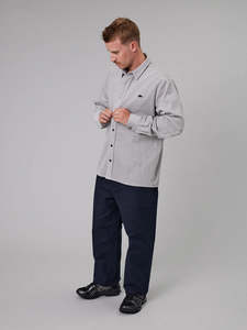 Sale: JUST ANOTHER FISHERMAN Boxy Ripple Shirt | Light Grey
