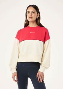 P.E NATION Shift Sweat | Whisper White/Strawberry