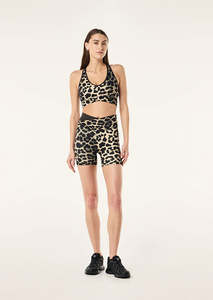 New Womens: P.E Nation Bike Short | Leopard and Smokestone