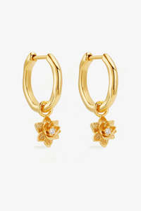 BY CHARLOTTE Bloom Within Lotus Hoops | Gold
