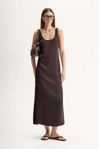 Dresses: ELKA Mina Maxi Dress | Chocolate