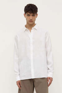ASSEMBLY LABEL Men’s Everyday Linen Shirt | White