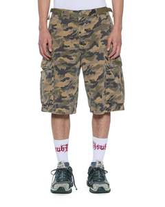 Men S Bottoms: KSUBI Troop Cargo Short | Camo Green