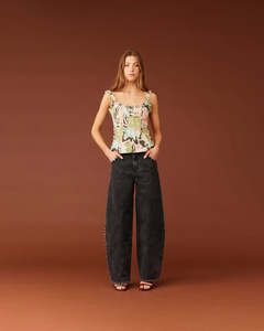 New Womens: RUBY Lydia Ruffle Top | Frosted Floral