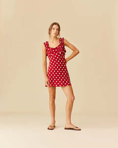 RUBY Passionfruit Mini Dress | Red Polka
