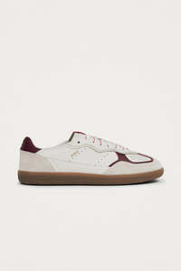 ALOHAS TB.490 Ride Grain White Burgundy Leather Sneaker