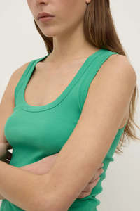 ASSEMBLY LABEL Robyn Scoop Neck Tank | Bright Green