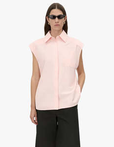 New Womens: CAMILLA Milo Sleeveless Shirt | Salt Pink