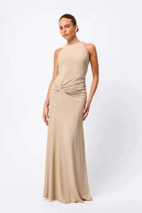 MOSSMAN Adore You Maxi Dress | Gold