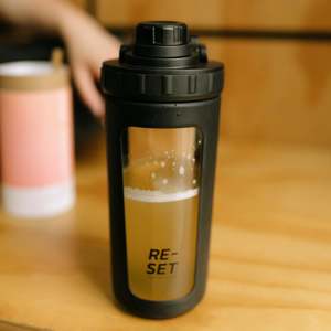 RE-SET Remix Glass Protein Shaker | Black