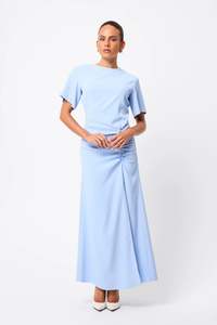 MOSSMAN Infusion Maxi Dress | Blue