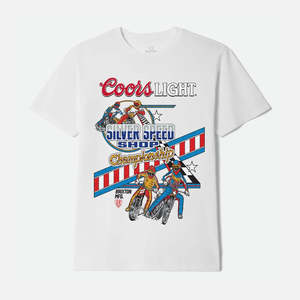 BRIXTON Coors Light Beam Tee | White