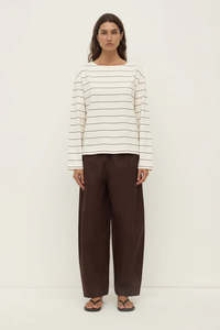 Womens Assembly Label: ASSEMBLY LABEL Scout Long Sleeve Tee | Cream/Mulberry