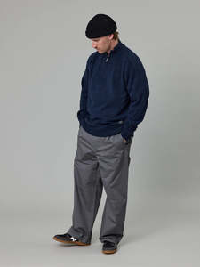 J.A.F Merino Keyport 1/4 Zip | Indigo