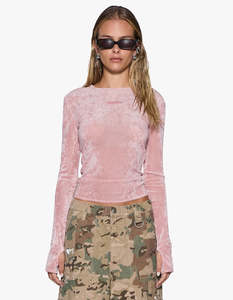 KSUBI Baby Girl LS Mesh Top | Pink