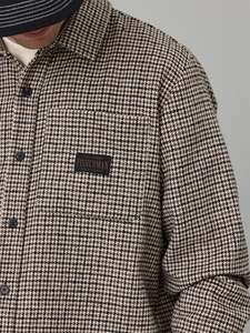 Men S Tops Shirts: J.A.F Tooth Overs-shirt | Brown