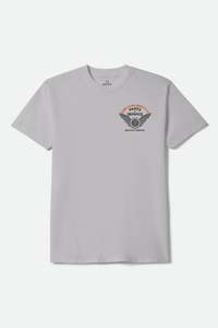 BRIXTON Leeway SS Tee | Pebble Stone Wash