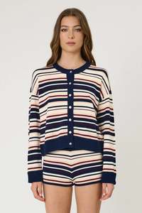 Women S Knits Jerseys: REMAIN Bowie Cardigan | Indigo Stripe