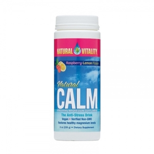 Natural Vitality-Natural Calm, Magnesium Powder + Calcium 226g Rasberry-Lemon - The Health