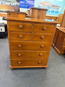 Products: Woodpecker McKenzie Country 7 drawer recycled rimu tall boy The Heart Of Rimu Furniture co