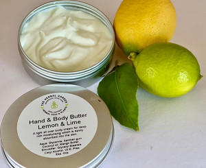 Hand & Body Butter Cream - Lemon & Lime The Herbal Garden NZ