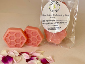 Rose Body Butter Exfoliating Bars (2 per pack) The Herbal Garden NZ