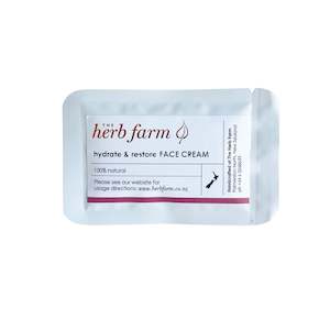The Herb Farm: Hydrate & Restore Face Cream Sample Sachet