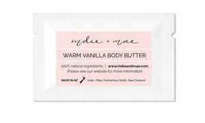 Gift Items 1: Body Butter - Warm Vanilla Sample Sachet | Indie + Mae