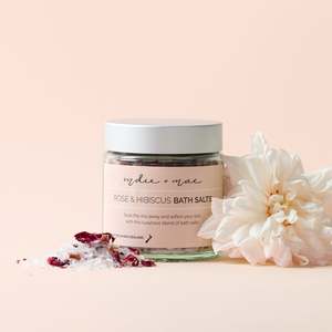 All Hf Indie Mae Excludes Bundles: Bath Salts - Rose & Hibiscus | 120ml | Indie + Mae