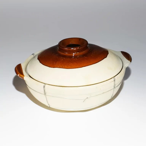 Partially Glazed Casserole Pot - Heritage Trading Company