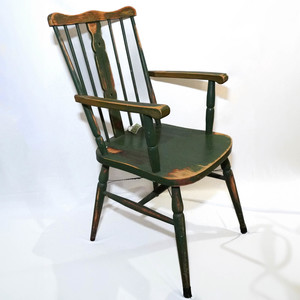Windsor Chair - Distressed Green - Heritage Trading Company