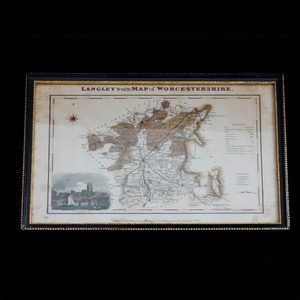 Map of Worcestershire 1820 - Heritage Trading Company