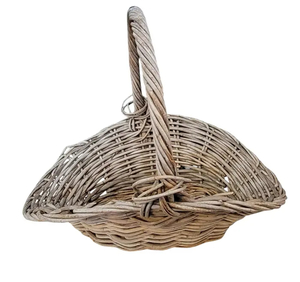 Vintage Wicker Flower Basket - Heritage Trading Company